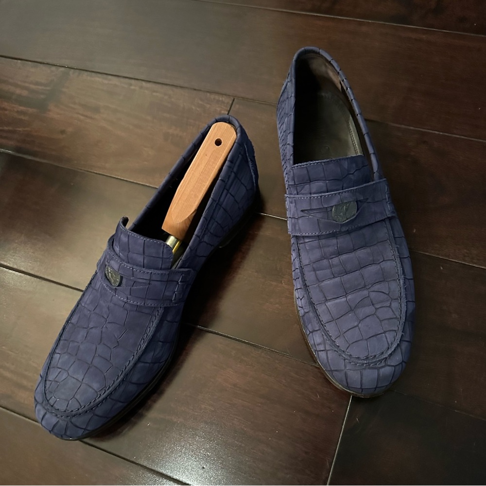 Jimmy Choo Men’s Blue Suede Loafer